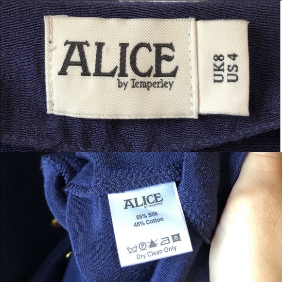 Alice by Temperley Navy Studded Mini Lila Dress 4 - Picture 7 of 7